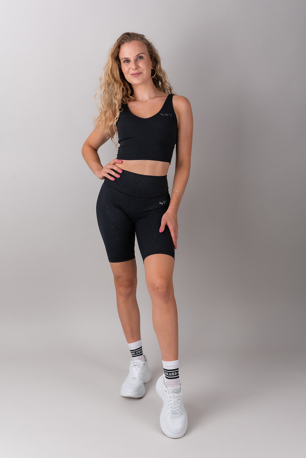 Leopard Biker Hlače