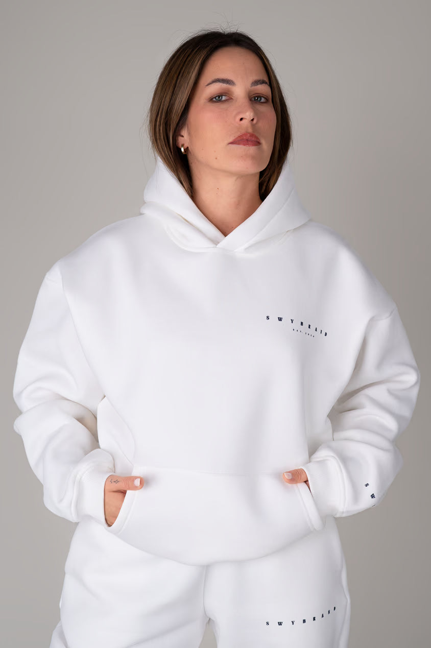 EASE Hoodie Bijela sa plavo