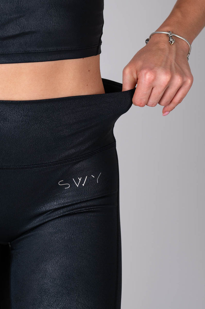 Leather Flared Tajice