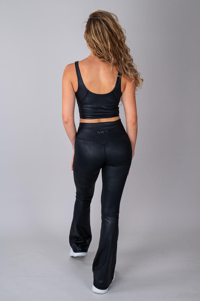 Leather Flared Tajice