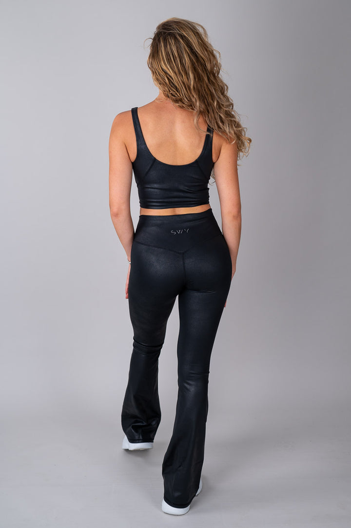 Leather Flared Tajice