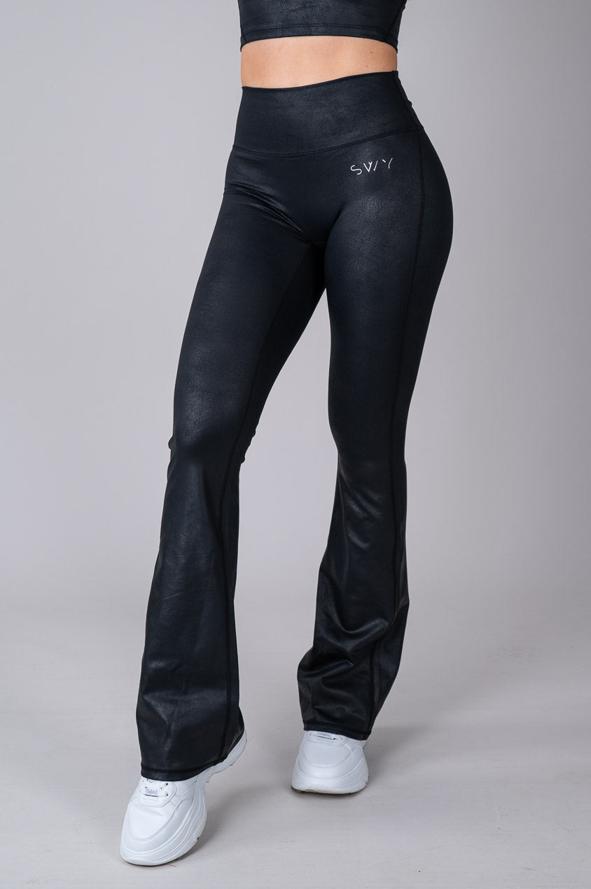 Leather Flared Tajice