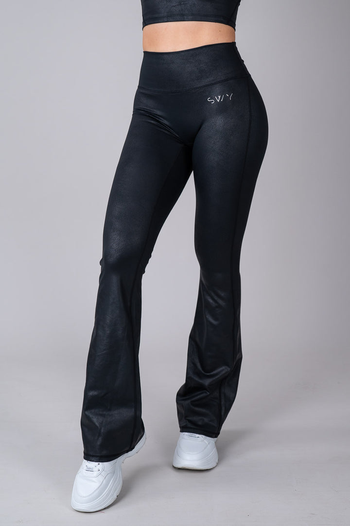 Leather Flared Tajice