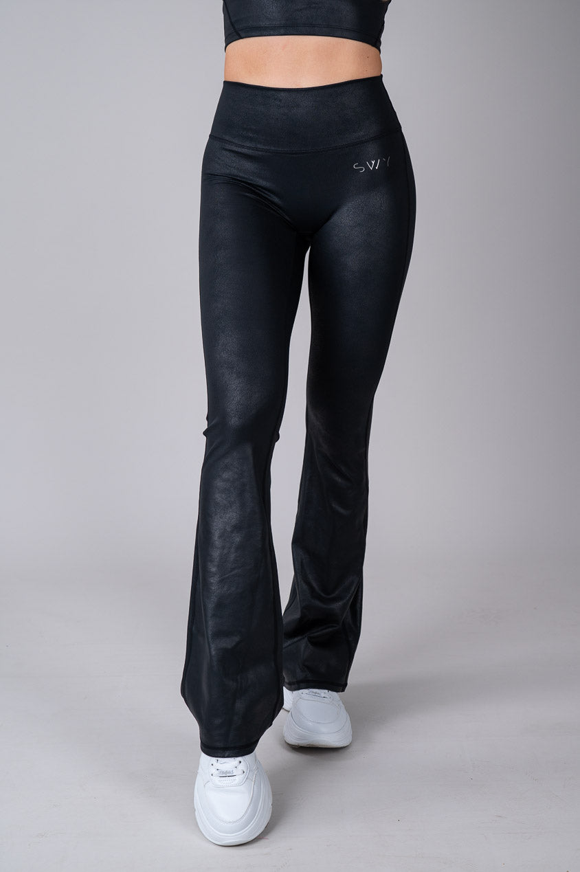 Leather Flared Tajice