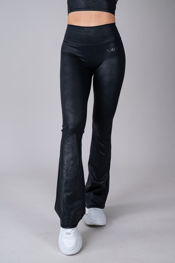 Leather Flared Tajice