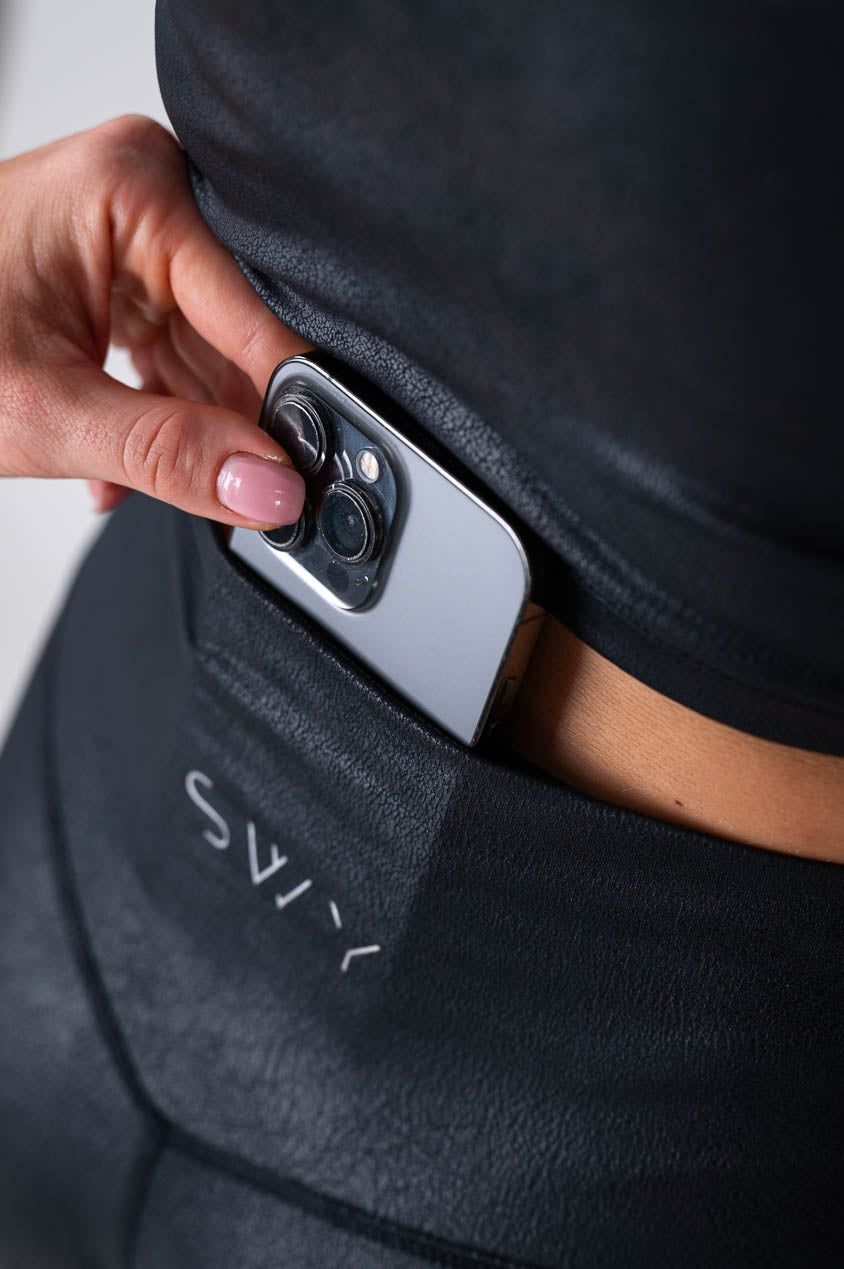 Leather Flared Tajice