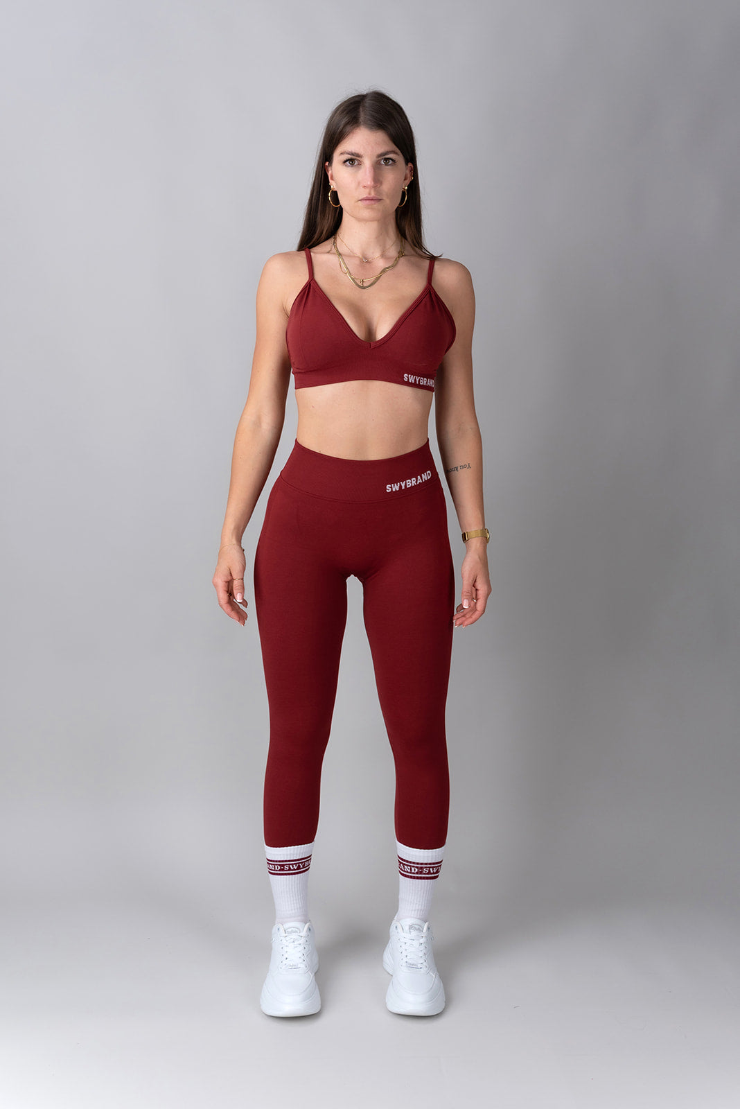 Swy Brand Statement komplet  v rdeči barvi, pogled od spredaj cel