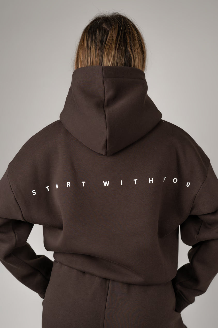 EASE Hoodie Smeđa