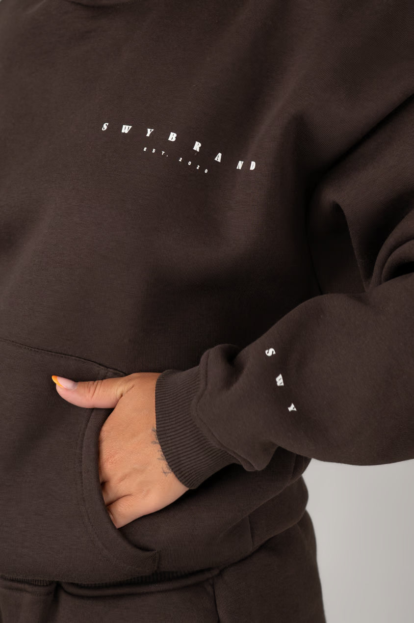 EASE Hoodie Smeđa