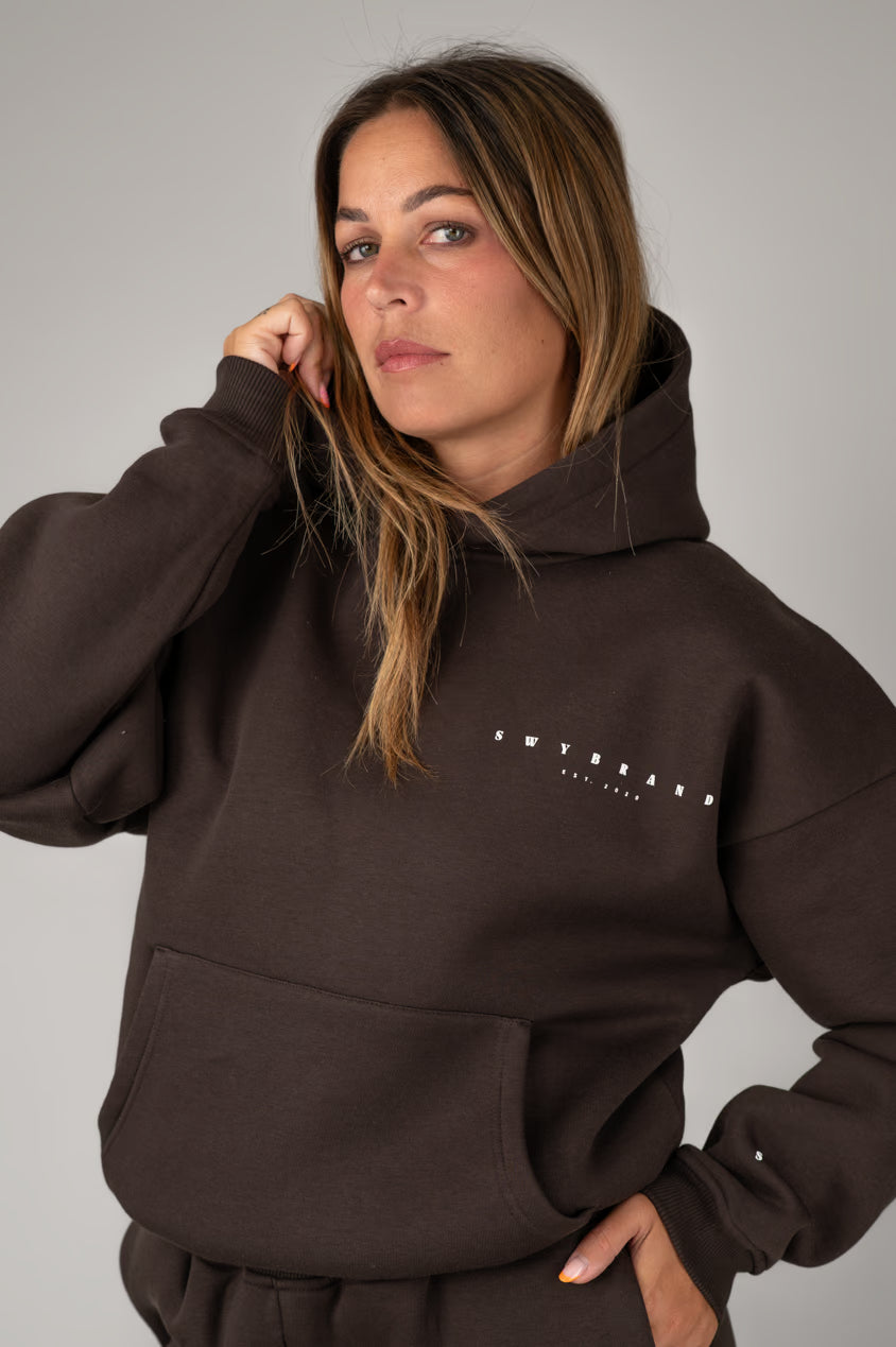 EASE Hoodie Smeđa