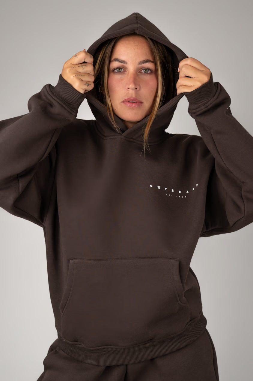 EASE Hoodie Smeđa