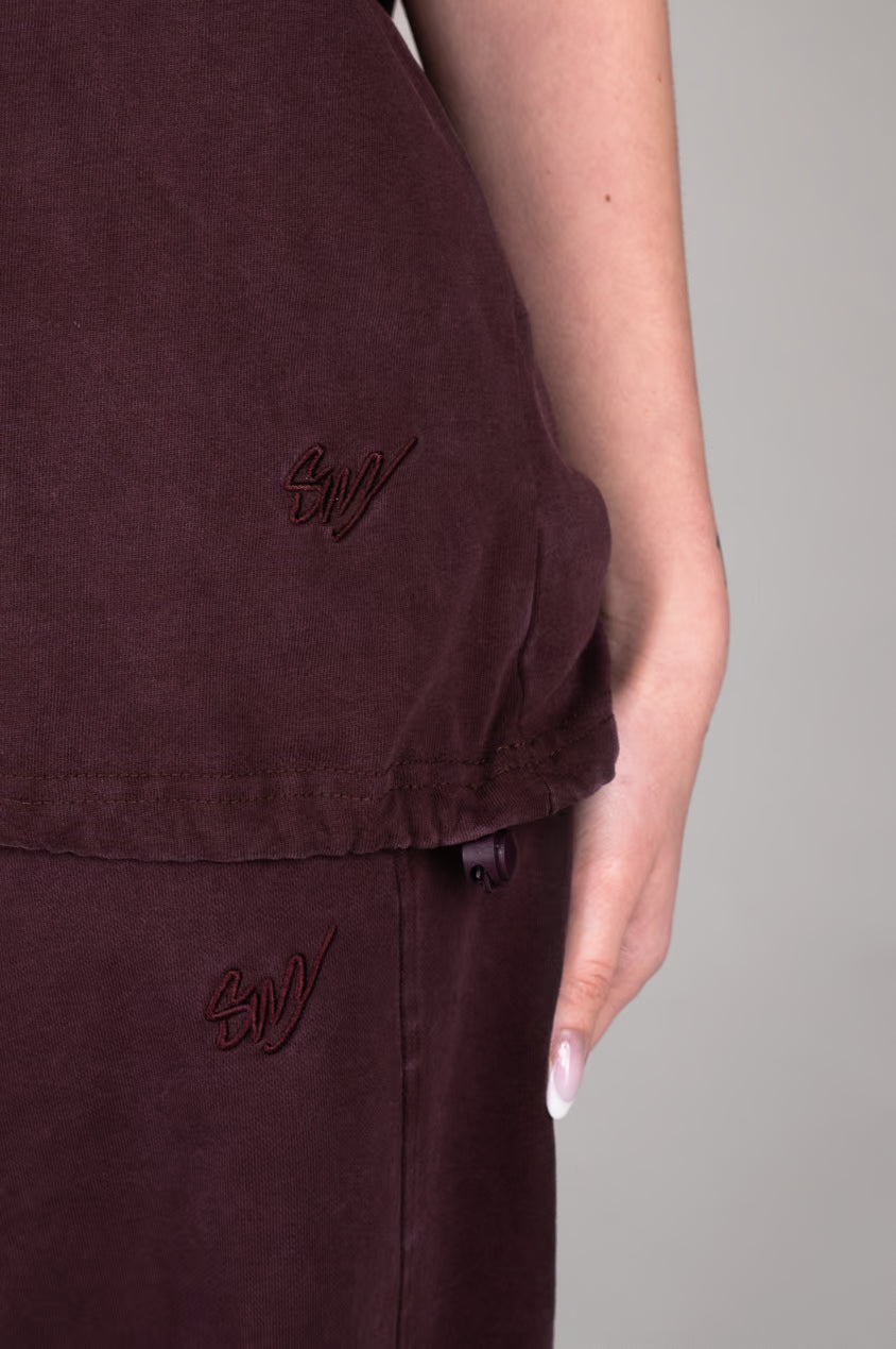 Washed red T-Shirt logo detail